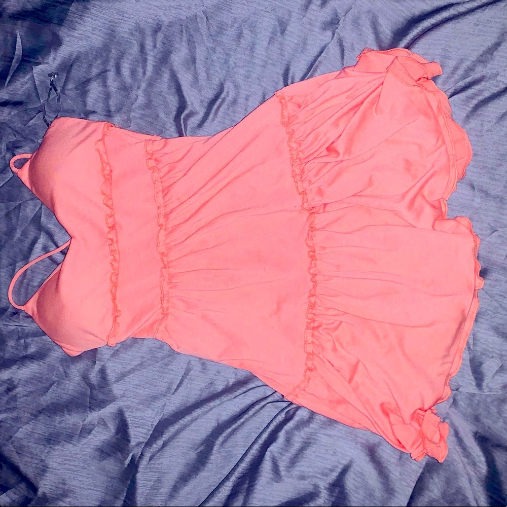 Coral pink dress